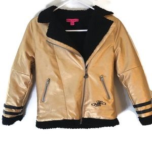 Betsey Johnson Gold Moto Jacket
